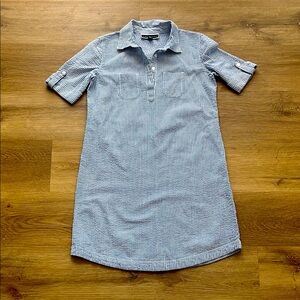 Karen Scott Blue Polo Collar Mini Dress